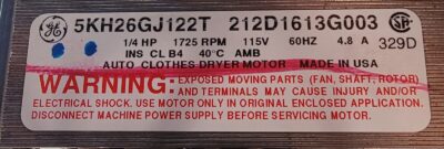 Genuine Dryer GE Motor w/Blower Part#212D1613G003 - Image 5