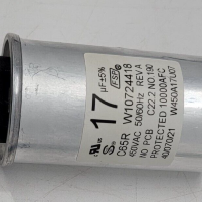 Genuine Dryer Whirlpool Capacitor Part#W10724418