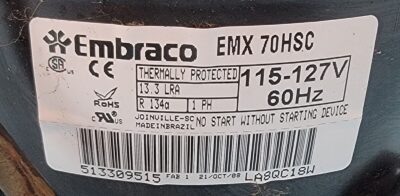 Genuine Refrigerator Amana Compressor Part#EMX 70HSC - Image 3