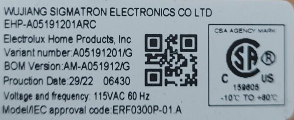 Genuine Refrigerator Frigidaire Circuit Board Part#A05191201ARC - Image 4