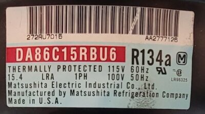 Genuine Refrigerator GE Monogram Compressor Part#DA86C15RBU6 - Image 4