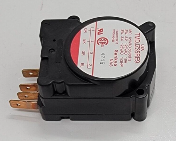 Genuine Refrigerator GE Defrost Timer Part#162D6022P16 - Image 3