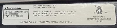 Genuine Triple Wall Oven Thermador Control Panel Part#79.92808.000-02 - Image 4