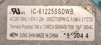 Genuine Dishwasher Samsung Circulation Pump Motor Part#IC-61225SSDWB - Image 5