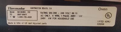 Genuine Double Oven Thermador Control Panel Part#35D21720401 - Image 5