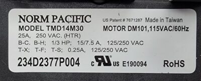 Genuine Dryer GE Timer Part#234D2377P004 - Image 4