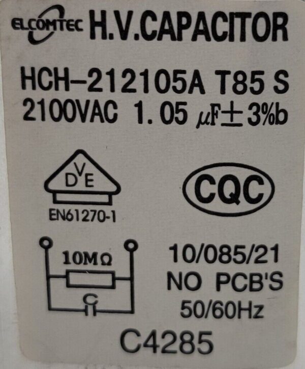 Genuine Microwave Thermador Capacitor Part#HCH-212105A - Image 4