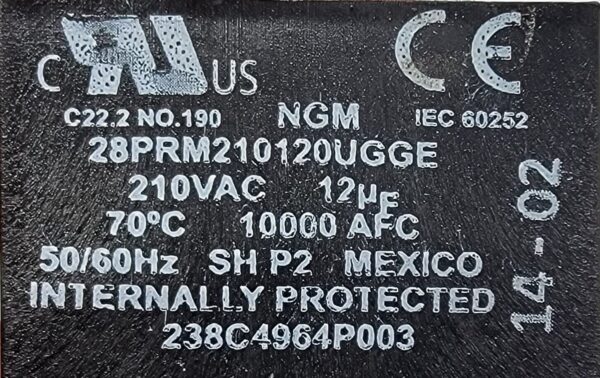 Genuine Refrigerator GE Capacitor Part#238C4964P003 WR55X20800 - Image 4