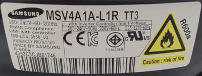 Genuine Refrigerator Samsung Compressor Part#MSV4A1A-L1R TT3 - Image 4