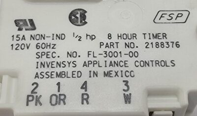 Genuine Refrigerator Whirlpool Defrost Timer Part#2188376 - Image 4