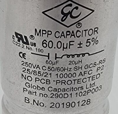 Genuine Washer GE Capacitor Part#290D1102P003 - Image 4