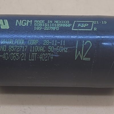 Genuine Washer/Dryer Whirlpool Capacitor Part#8572717