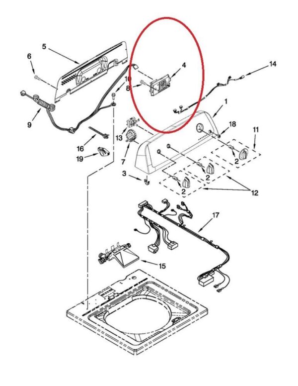 Genuine Whirlpool Control Board Part#W10484679 - Image 5