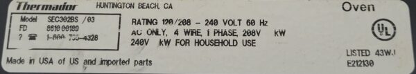 Genuine Oven Thermador Trim Panel Part#E212130 - Image 5