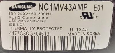 Genuine Refrigerator Samsung Compressor Part#NC1MV43AMP - Image 4