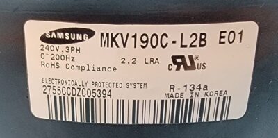 Genuine Refrigerator Samsung Compressor Part#MKV190C-L2B - Image 4