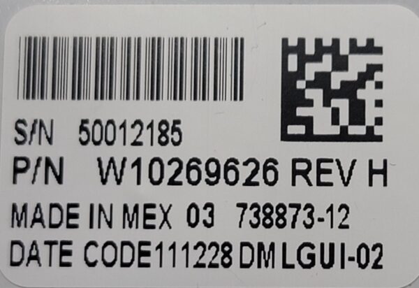 Genuine Dryer Whirlpool Control Board Part#W10269626 - Image 6