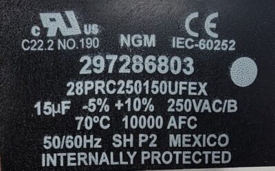 Genuine Refrigerator Frigidaire Capacitor Part#297286803 - Image 4