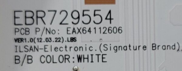 Genuine Refrigerator LG Display Control Board Part#EBR72955401 - Image 4