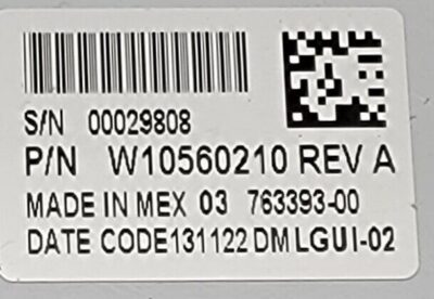 Genuine Washer Whirlpool Control Panel Part#W10277536 - Image 6