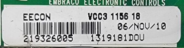 Genuine Refrigerator Frigidaire Inverter Control Board Part#241577505 - Image 5