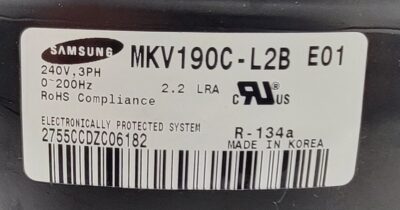 Genuine Refrigerator Samsung Compressor Part#MKV190C-L2B - Image 4