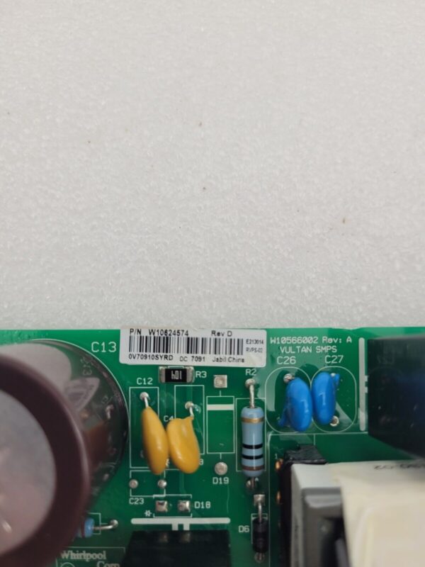 Genuine Whirlpool Refrigerator Control Board Part#W10624574 - Image 3