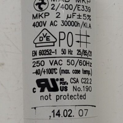 Genuine Oven Viking Capacitor Part#EN 60252-1 PE050247