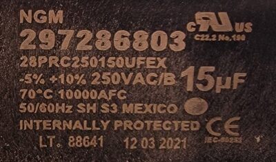 Genuine Refrigerator Frigidaire Capacitor Part#297286803 - Image 4