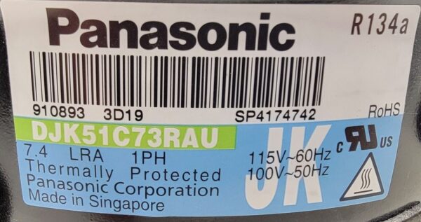 Genuine Refrigerator GE Compressor Part#DJK51C73RAU - Image 4