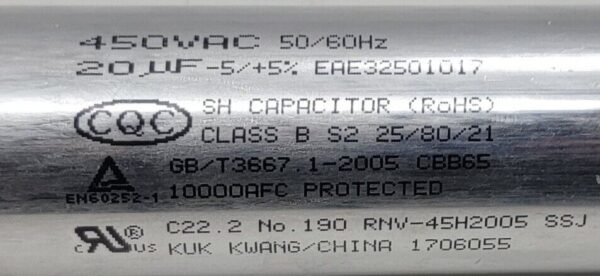 Genuine Refrigerator LG Capacitor Part#EAE32501017 - Image 4