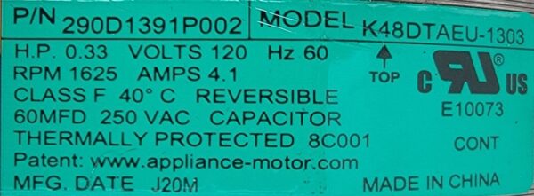 Genuine Washer Hotpoint Drive Motor Part#290D1391P002 - Image 5