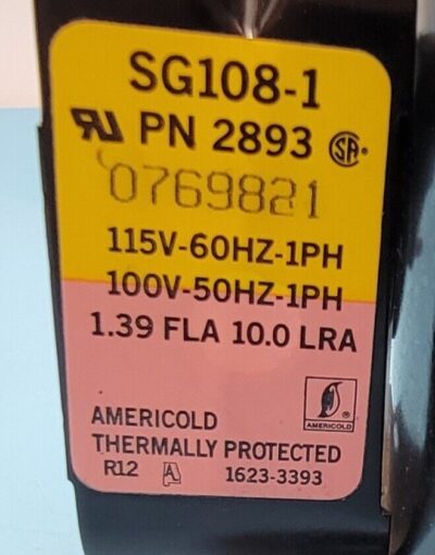 Genuine Freezer White-Westinghouse Compressor Part#F303580 - Image 5