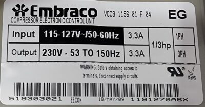 Genuine Refrigerator GE Monogram Inverter Board Part#VCC3 1156 01 F 04 219323004 - Image 7