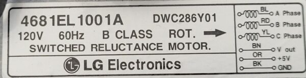 Genuine Washer GE Motor w/Blower Part#4681EL1001A 5835EL1002 - Image 5