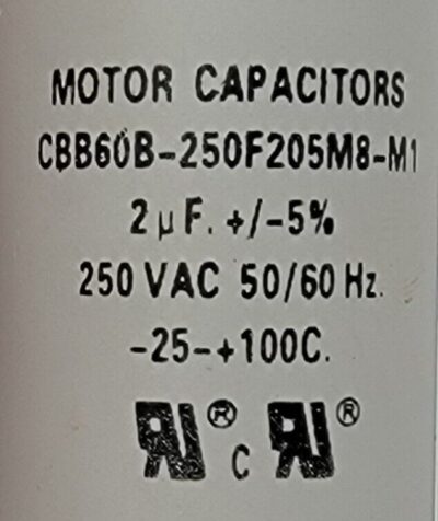 Genuine Double Oven Viking Capacitor Part#CBB60B-250F205M8-M1 - Image 4