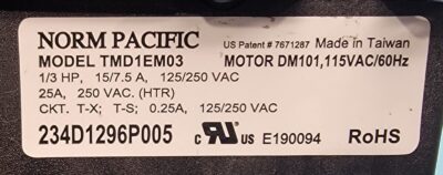 Genuine Dryer GE Timer Part#234D1296P005 - Image 4