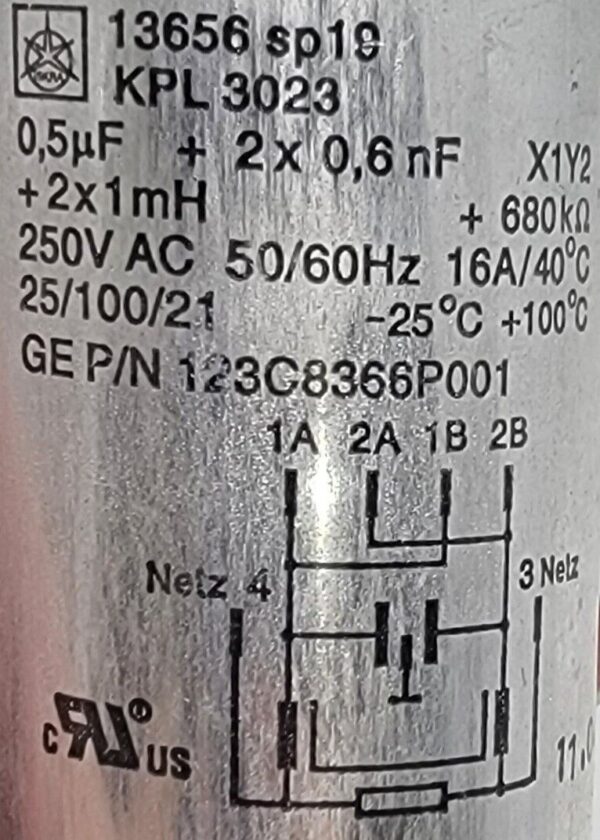 Genuine Refrigerator GE Monogram Capacitor Part#123C8366P001 - Image 4