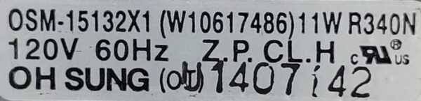 Genuine Stove Whirlpool Fan Motor Assembly Part#W10617486 - Image 4